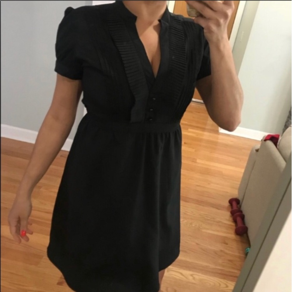 Short Sleeve Black Dress • massimo